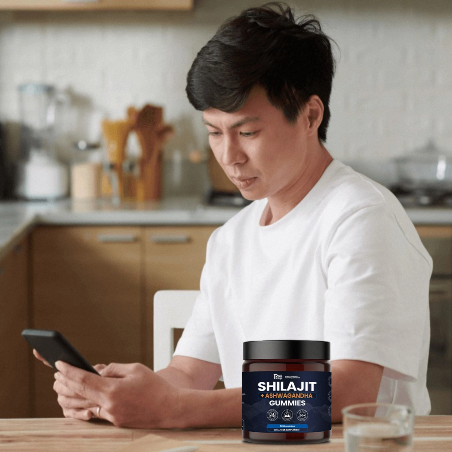 PEAKSHILAJIT SHILAJIT & ASHWAGANDHA 2 IN 1 WELLNESS GUMMIES