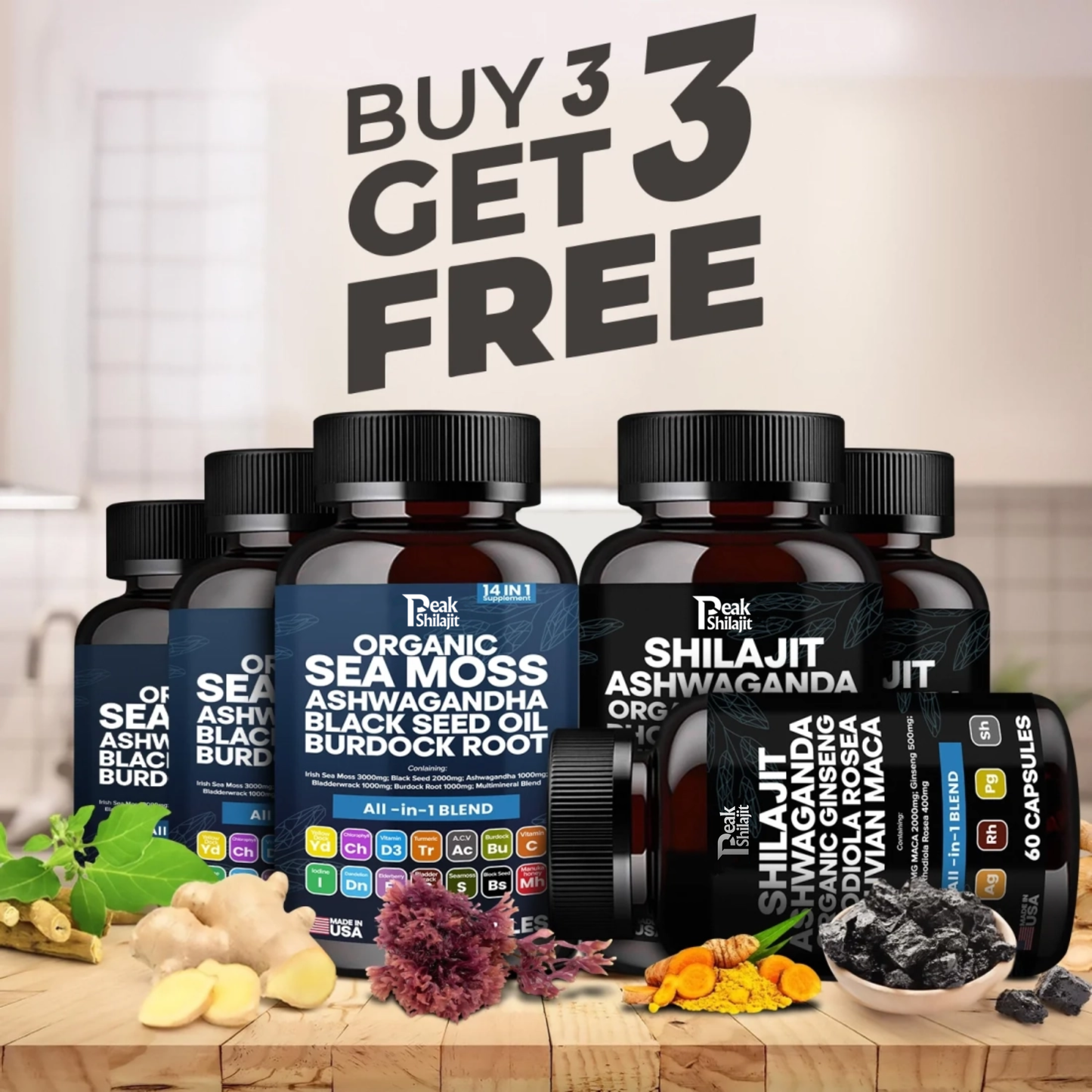 PEAKSHILAJIT SEA MOSS & SHILAJIT BLEND