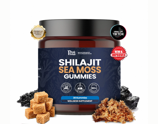 PEAKSHILAJIT SHILAJIT & SEAMOSS 2 IN 1 WELLNESS GUMMIES