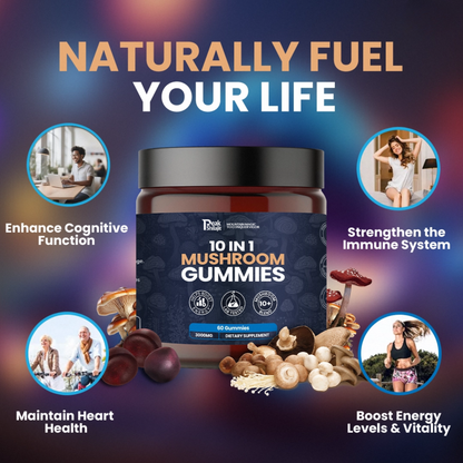 PEAKSHILAJIT 10 IN 1 MUSHROOM DAILY GUMMIES