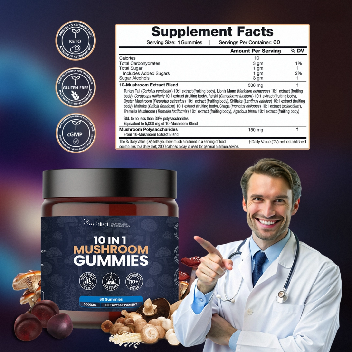 10 IN 1 MUSHROOM DAILY GUMMIES