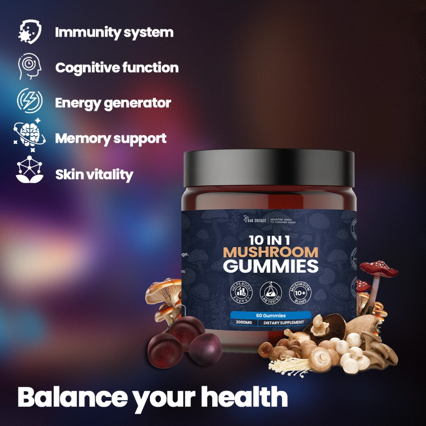 10 IN 1 MUSHROOM DAILY GUMMIES