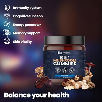 PEAKSHILAJIT 10 IN 1 MUSHROOM DAILY GUMMIES