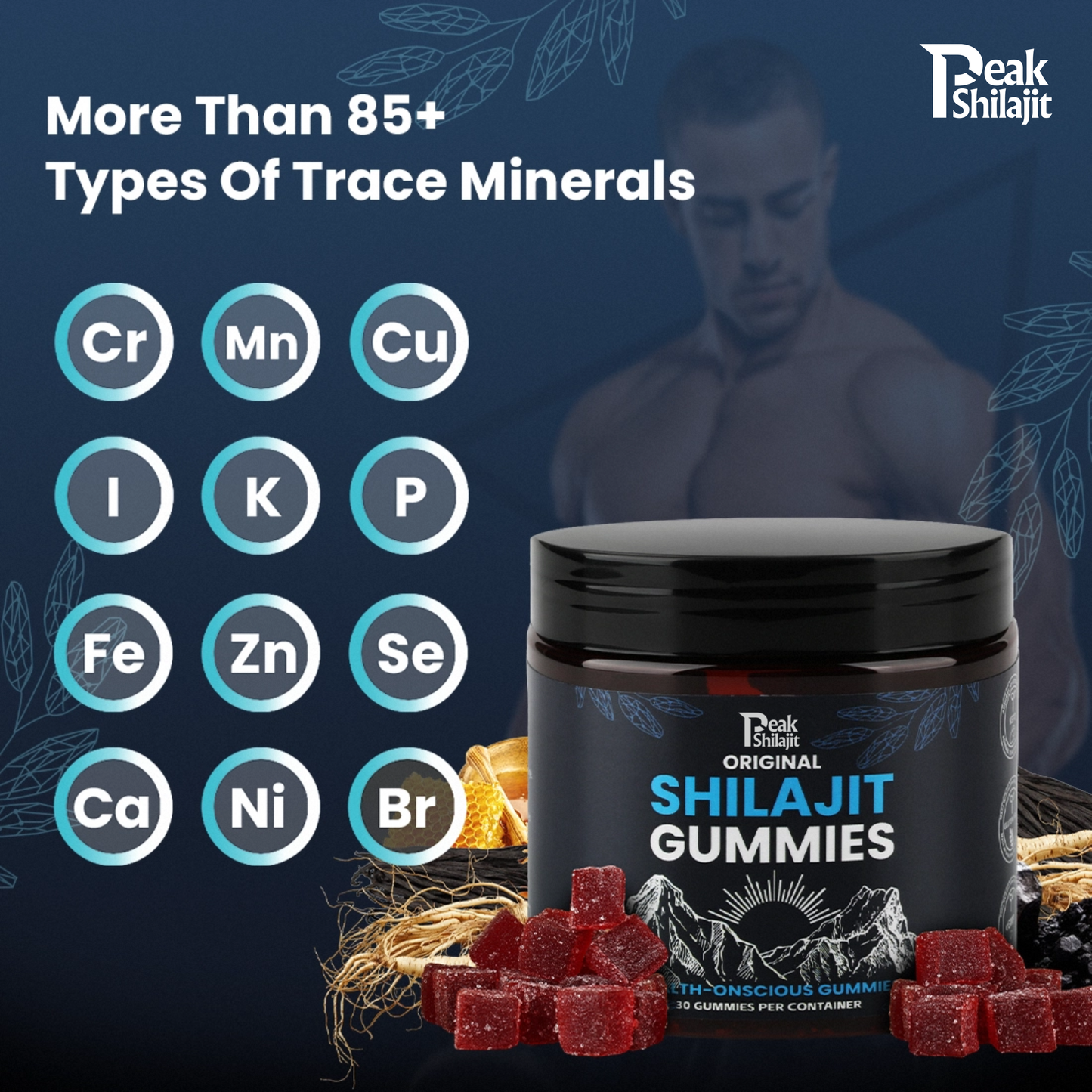 PEAKSHILAJIT 100% ORIGINAL SHILAJIT GUMMIES FOR MEN & WOMEN