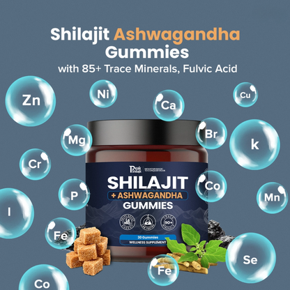 SHILAJIT & ASHWAGANDHA 2 IN 1 WELLNESS GUMMIES