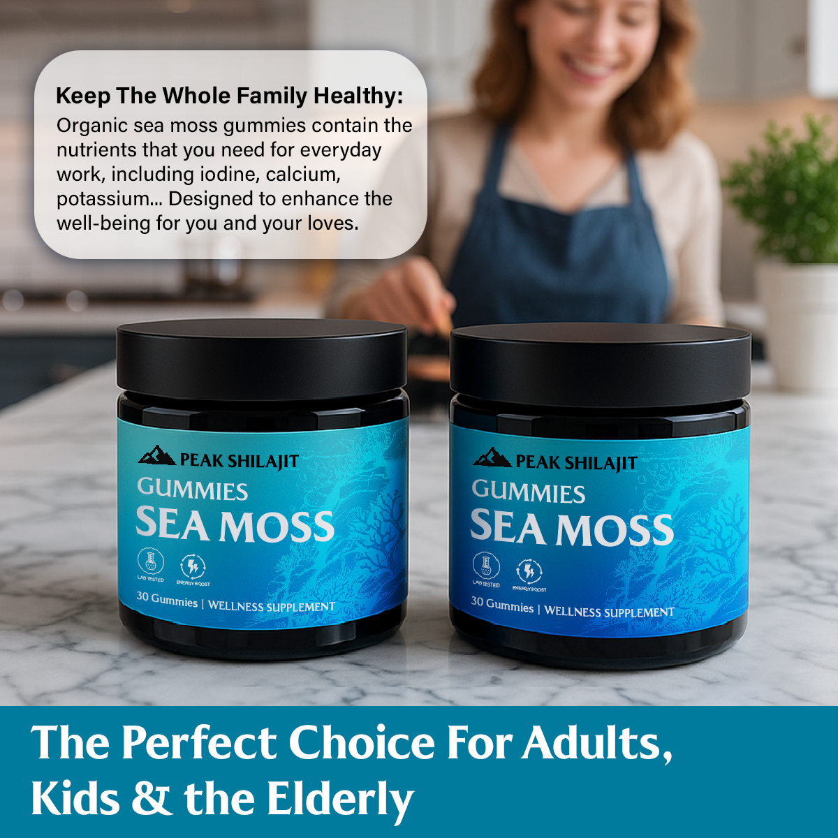 PEAKSHILAJIT SEA MOSS GUMMIES ELDERBERRY & BLACK SEED OIL